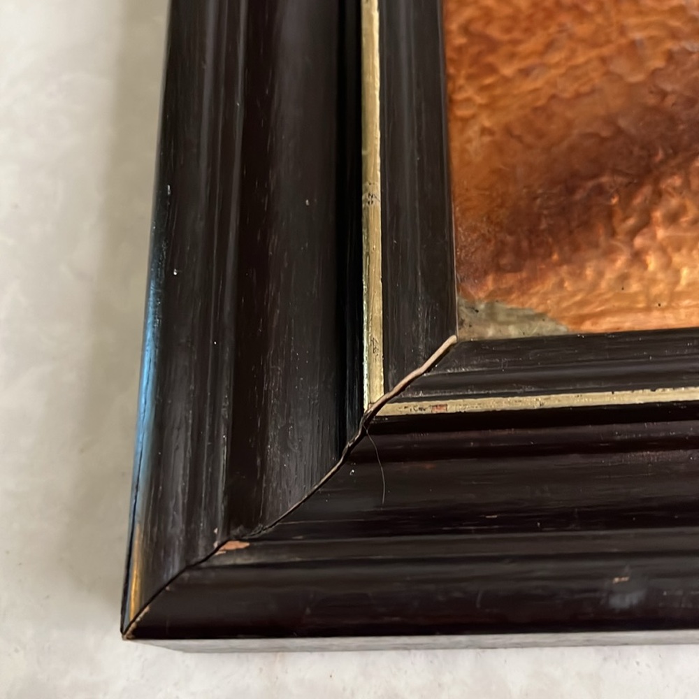 Vintage Copper craft 3D Wall Art in vintage frame Copper Metalware Plaques - Picture 2 of 12